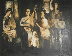xiarilinfen采集到清朝民国服饰油画作品1