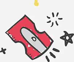 失量铅笔刀高清素材 卡通 学习用品 红色 转笔刀 免抠png 设计图片 免费下载