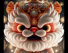 插画集‖醒狮踏春手机壁纸-图3