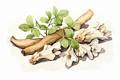 白术中药材中医插画