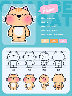 柒哦宠物猫猫IP角色设计 | 暖雀网-吉祥物设计/ip设计/卡通人物/卡通形象设计/卡通品牌设计平台-花瓣网