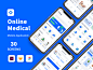 蓝色医疗医院在线挂号预约服务移动APP界面UI素材 Blue online medical mobile app适用于Adobe XD的30移动屏幕UI套件，Figma，素描

蓝色在线医疗移动应用程序。我们精心设计了与医院和医疗中心管理移动应用程序服务相关的所有可能功能。它总共包含30个屏幕。每个屏幕都是完全可自定义的，易于使用，并且在Sketch，Figma和Adobe XD中经过仔细地分层和组织。