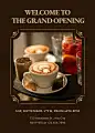 Retro Frame Coffee Shop Grand Opening Invitation Letter