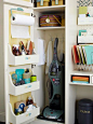 Cleaning closet containerization...dust, scrub, mop.