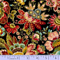 Marcus Fabrics, M for Mystery By Faye Burgos. Jacobean Floral Black