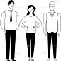 人群,头像,动画片,黑色,商务,人,男人,多样,收集,设计