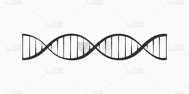 简单的DNA图标。矢量图