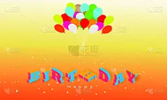生日卡,多色的,正下方视角,自然美,信函,气球,时尚,半空中,互联网,设计
