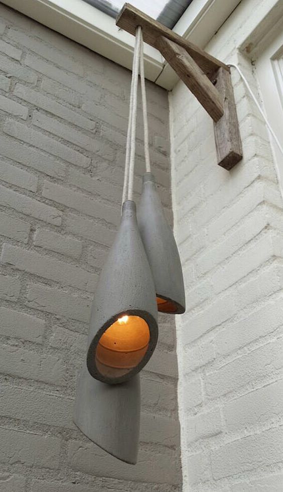 Concrete Pendant Lam...