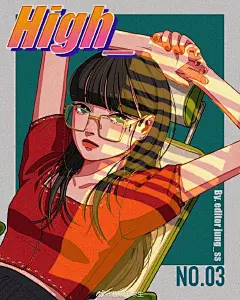 简单森系的复古女生 . 人物插画设计师 . _j... 来自超级美术生 - 微博