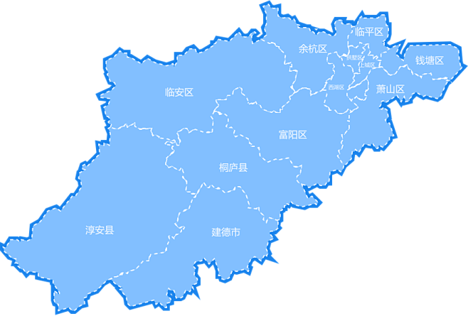 杭州市svg静态平面地图