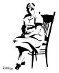Noir : Noir themed, black and white illustrations.