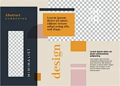 时尚商务英文高级感大气黄黑三折页