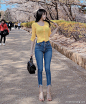 牛仔裤美女|韩国性感模特xjinju紧身牛仔裤写真图片