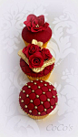 coco's red and gold cupcake collection by Coco's Cupcakes Camberley, via Flickr