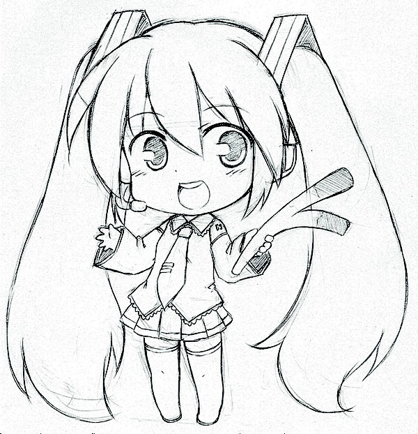 image result for 初音 线稿
