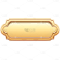 矢量金色按钮免抠元素