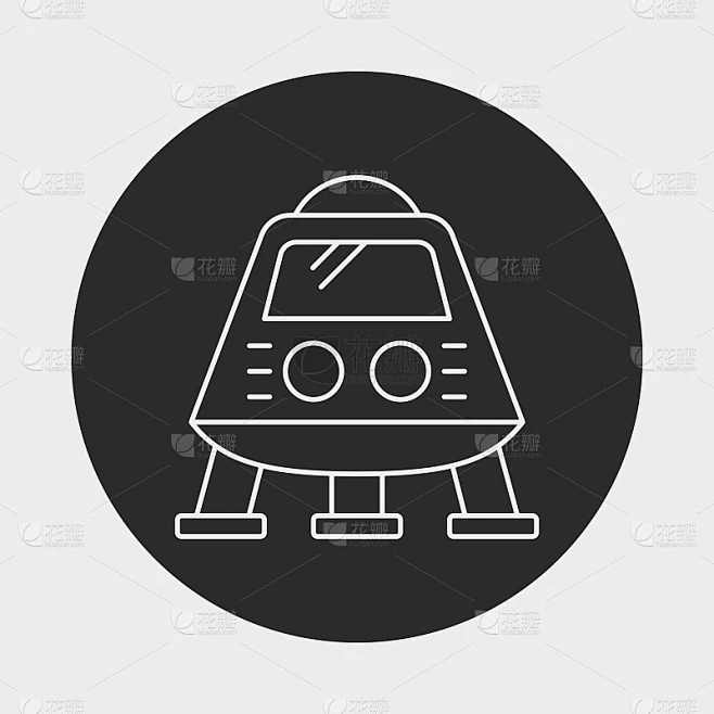 太空UFO线图标素材-花瓣网