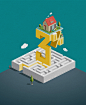 3% MORTGAGE : Creative proposal illustration