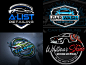 make luxury auto detailing and car wash logo design