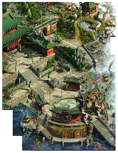 老九门采集到z 中国风Q版45度地图