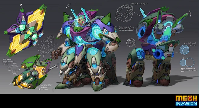 MECH INVASION - Mech concepts Vol.1图片_L图片素材-花瓣网