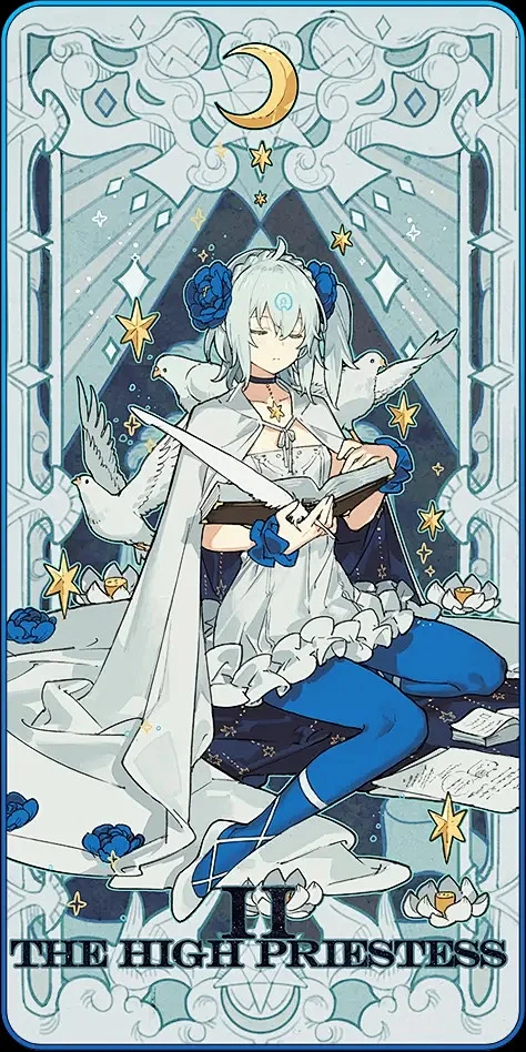 哔哩哔哩塔罗牌 御纸的采集 卡牌 塔罗牌 角色原画 二次元 日系角色 