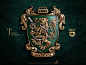 KLO: Heraldry : creative, production, agency, CGI, 3d, 2d, adobe, direction, art, design, lens, coat, of arms, heraldry, vector, shield, lion, bear, eagle, fuel, gas, station, advertising, ad, noble, premium, luxury, gold, silver, metal, sketch, composing