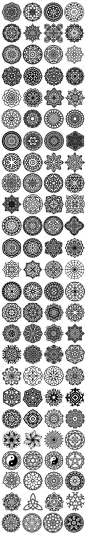 100 Vector Mandala Ornaments