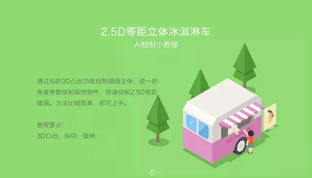 AI快速绘制2.5D冰淇淋车