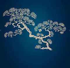 中国传统纹理吉祥图案纹样-松树松纹 - 小红书
