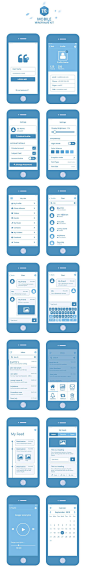 Free Wireframe Kit by prasad prechu, via Behance