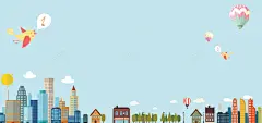 清新蓝色文明城市背景 背景 设计图片 免费下载 页面网页 平面电商 创意素材