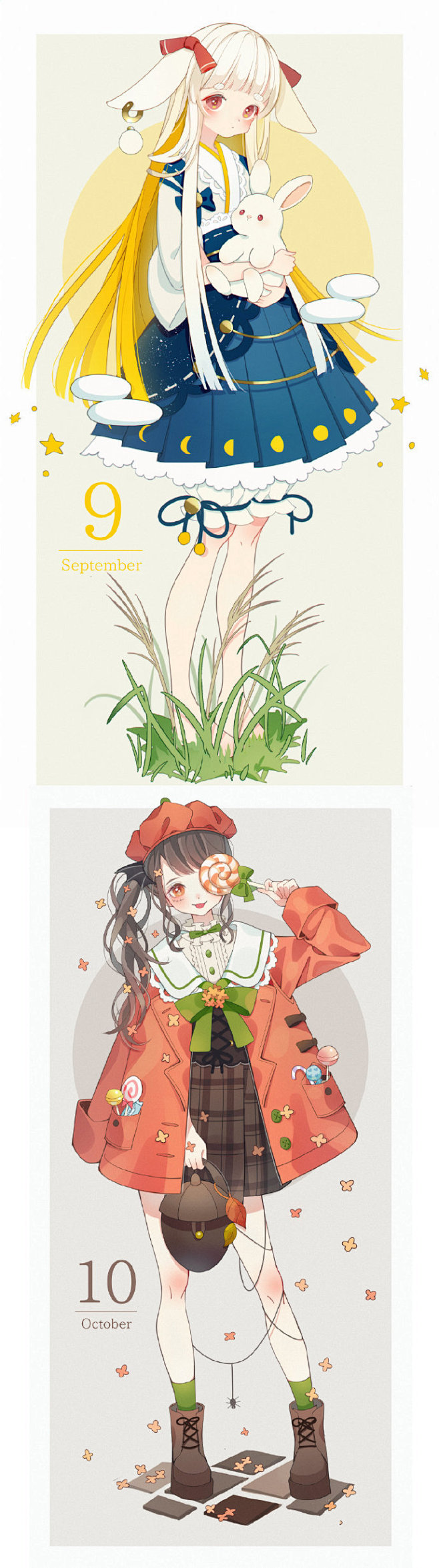 月份拟人
画师：しらほ

喜欢这个服装设...