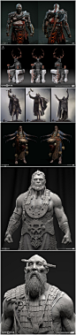 战神4 God of War｜3D角色、场景、材质  游戏美术素材 战神4 3D场景角色人物怪物材质图鉴 CG原画设定参考  ZBRUSH作品图片参考