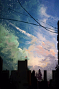手绘星空 云彩