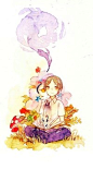 夏小鲟水彩夏目同人