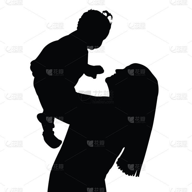 母亲,人的头部,矢量,婴儿,轮廓,单亲家...