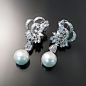 Vintage Bridal Earrings - Vintage Bridal Jewelry Stunning imitation diamond and pearl earrings for your wedding or special occasion #cz #pearl关注时尚 关注搭配 关注@MZ教你完美搭配 #街拍# #时尚# #耳环# #欧美#
