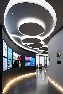 科学知识现代科技展厅摄影图