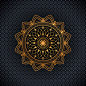 Luxury Arabic mandala background, golden arabesque