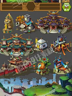 游戏美术资源/卡通三国 UI场景 icon图标 关卡地图 建筑 Q版手游-淘宝网-花瓣网