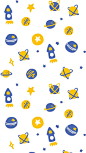 小图案 太空 火箭 星球 星星