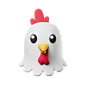 ChickenFace_2k - 90款3D可爱动物emoji立体图标素材 Animojis 3D Icon Pack