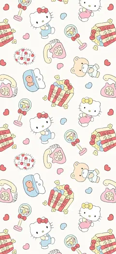 凯蒂猫壁纸背景图 - 小红书
