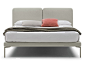 Upholstered fabric double bed FEEL by Bolzan Letti