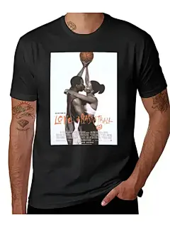 180g 新款动漫t恤 男士服装 爱与篮球电影海报t恤 趣味风格 原宿风格图案t恤 2024 趣味t恤