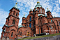 北欧最大的东正教教堂——乌斯番斯教堂。西方人真的把砖用到了极致！