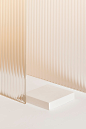 Free photo pattern glass product backdrop with stand