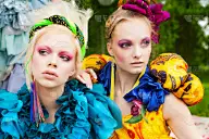 女人,两个人,自然美,美,公园,彩妆,水平画幅,美人,伴侣,夏天